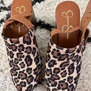 Jessica Simpson Animal Print Mules